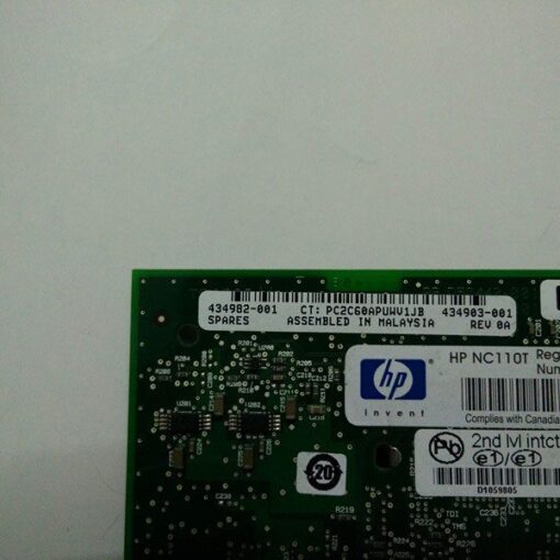 card mang lan 1g hp nc110t pci e 1x 434903 001 9300pt 4