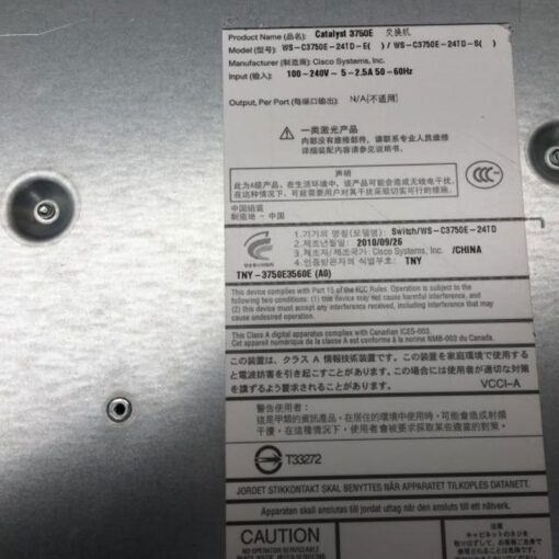 cisco catalyst ws c3750e 24td s switch layer 3 24 cong lan 1g 2