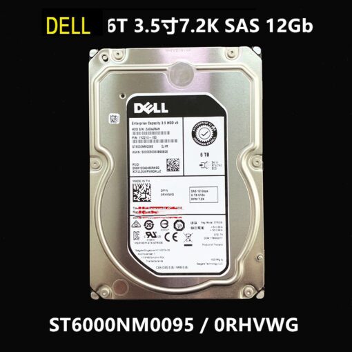hdd sas dell 6t 6tb 7 2k st6000nm0095 0rhvwr 01