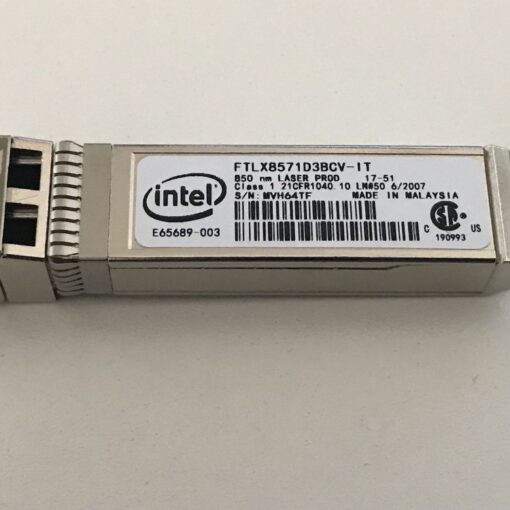 Intel FTLX8571D3BCV-IT 10G SR 850nm SFP+ Transceiver