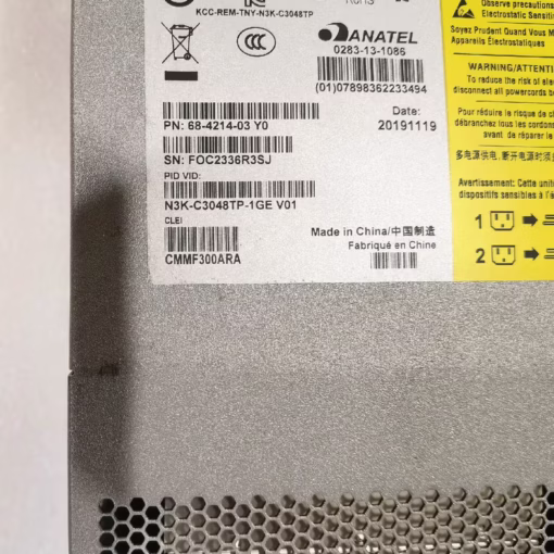 Switch Cisco Nexus N3K C3048TP 1GE 48 Ports 101001000M+ 04 Port 10G SFP+ 03