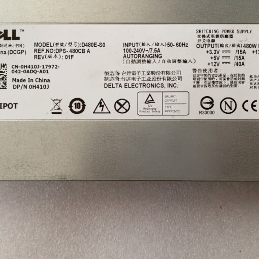 dell 0h410j 480 watt power supply for server dell r410 r510 02
