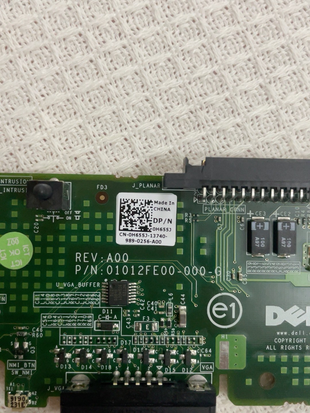 dell 0h655j front control panel board for r410 r510 02