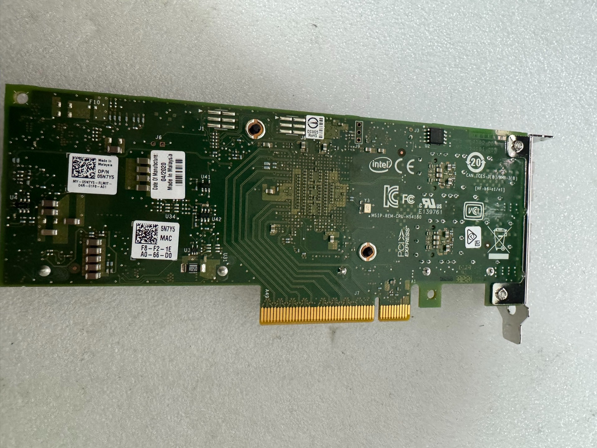ntel 05n7y5 x710 da2 dual port 10gb converged network adapter card 02