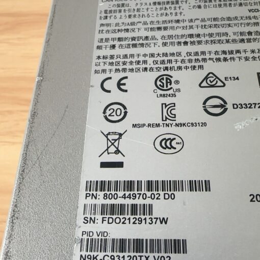 Cisco N9K C93120TX Nexus 9300 with 96p 100M110G T and 6p 40G QSFP 03