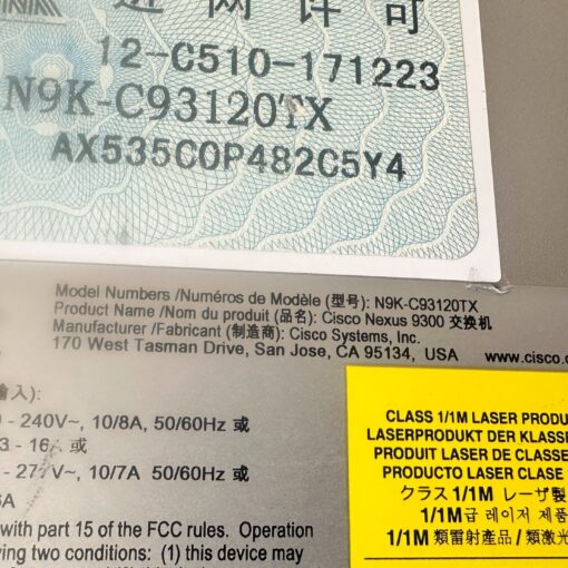 Cisco N9K C93120TX Nexus 9300 with 96p 100M110G T and 6p 40G QSFP 05