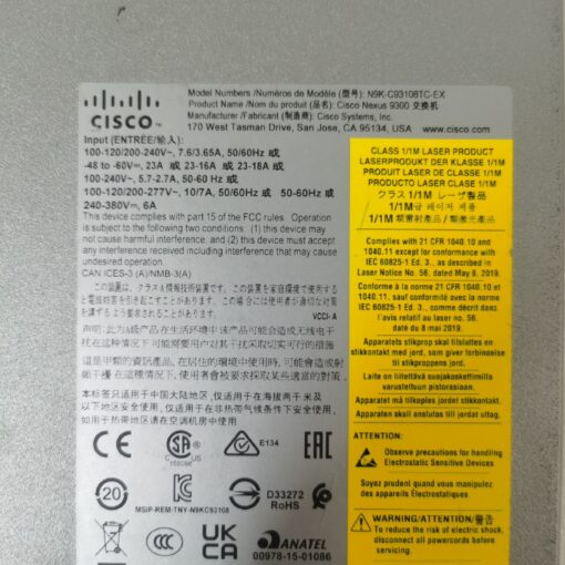 Switch Cisco nexus N9K C93108TC EX 04