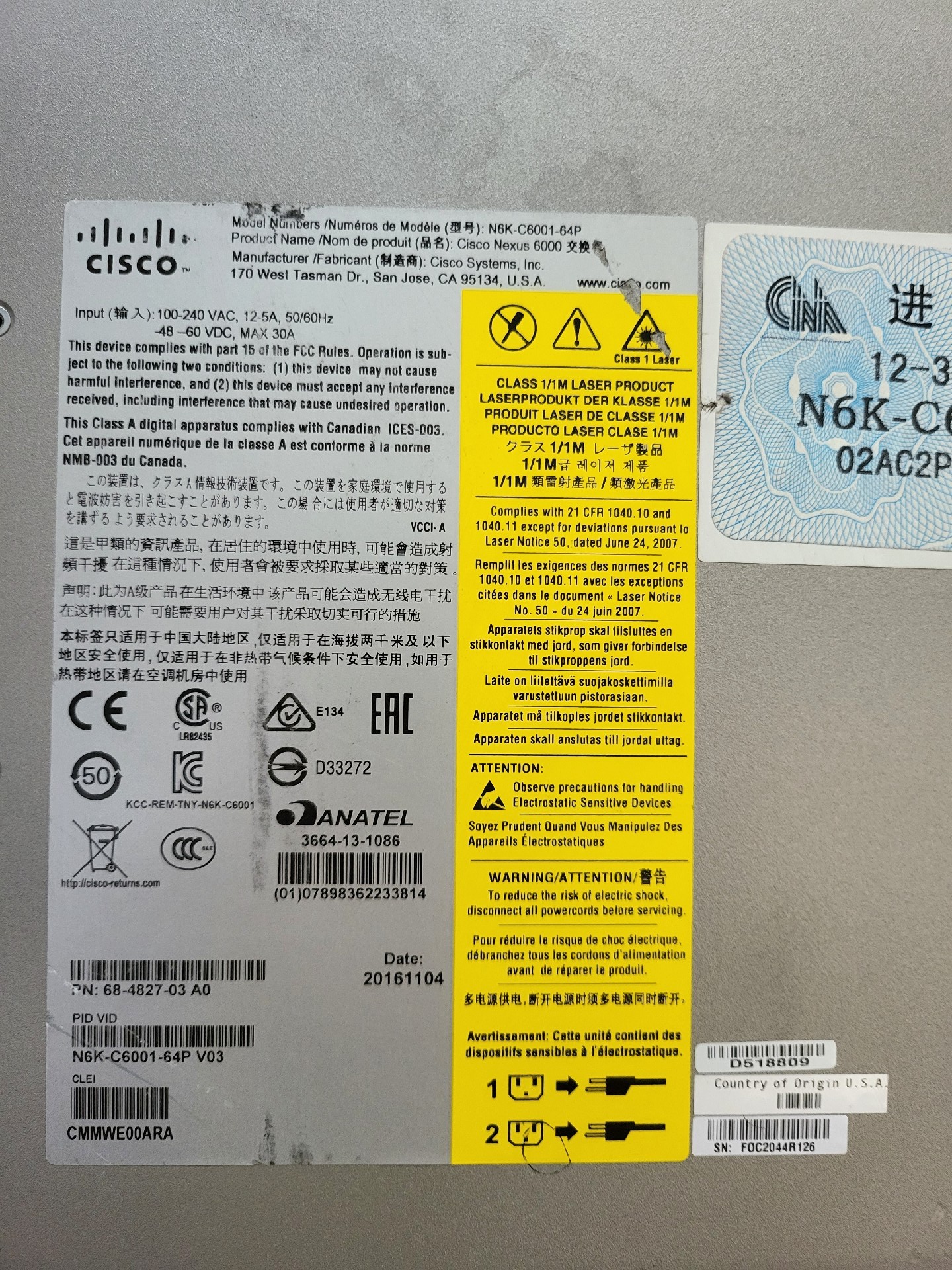 cisco nexus n6k c6001 64p switch 04