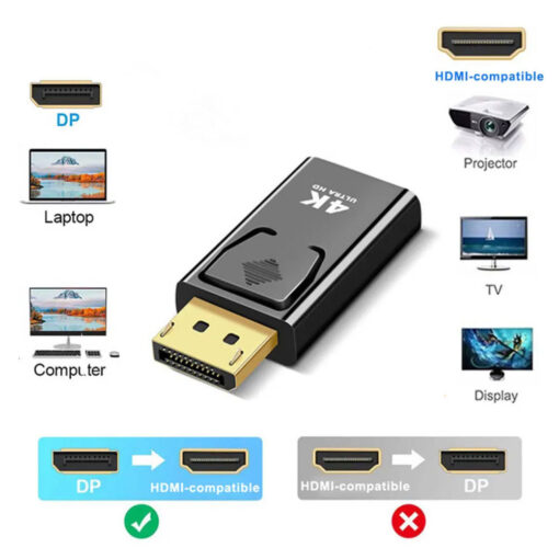 full dp sang hdmi adapter 4k 1080p displayport sang hdtv converter cho ps5 pc tv desktop 03