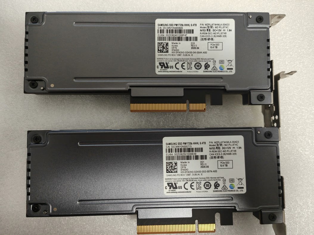 ssd enterprise samsung pm1725b hhhl 6 4tb nvme pcie x8 04