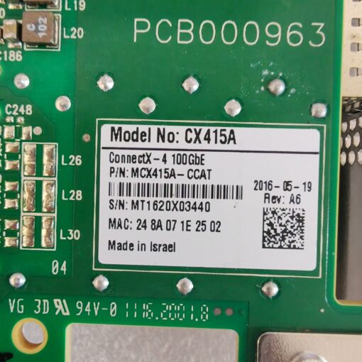 card nic mellanox mcx415 ccat 100gb connectx 4 04